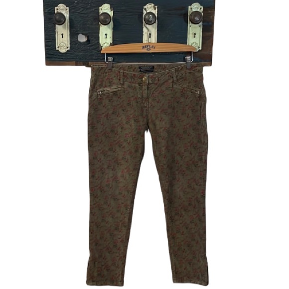 Maison Scotch Floral Print Corduroy Pants Size 31 - Picture 2 of 16